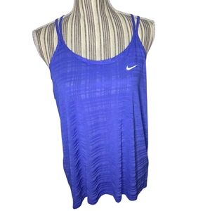Nike Women's Blue Tank Top Size L